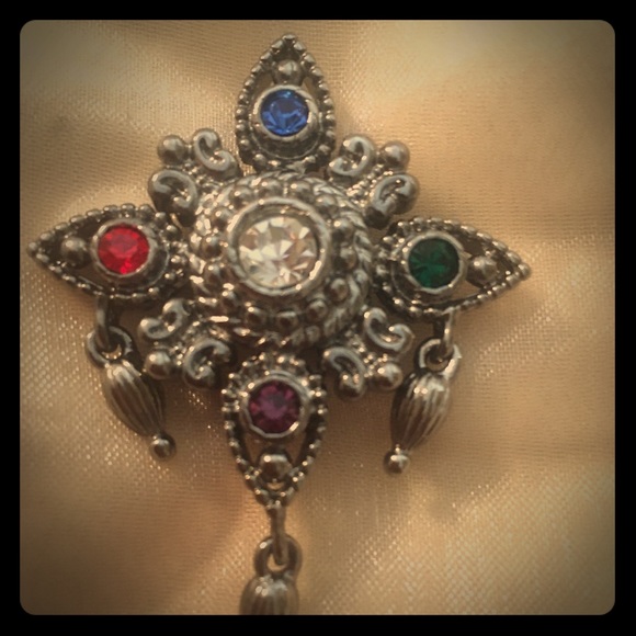 Bob Mackie Jewelry - Bob Mackie signed pin Maltese Cross